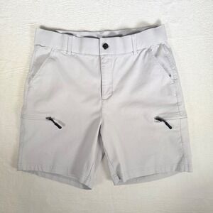 GRADUAL Men's Light Gray Zip Pocket Outdoor Hiking‎ Utility Cargo Shorts Size L
